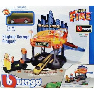 Burago 1/43 Street Fire Skyline Garage 2 Level Downhill