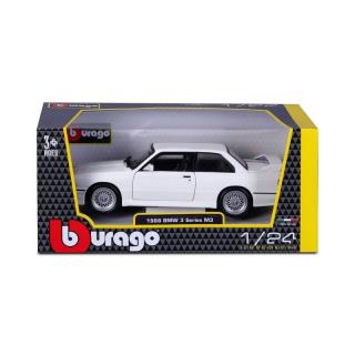 1/24 Burago BMW 3 Series M3 White (wStripes)