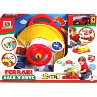 Burago Junior Dash 'N Drive 2 in 1, Real Ferrari Sounds