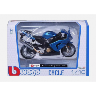 1/18 Burago Kawasaki Ninja ZX-10R Blue