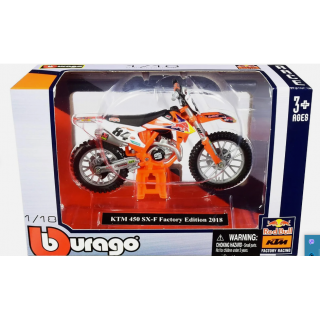 1/18 Burago Red Bull ΚΤΜ Motorcycles - KTM 450 SX-F Factory Edition 2018