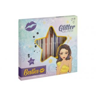 Creative Craft - Besties: 12 Glitter Gel Pens in CDU