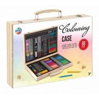 Creative Craft: Colouring Case 86 pcs - FSC Wood 33 x 23 cm