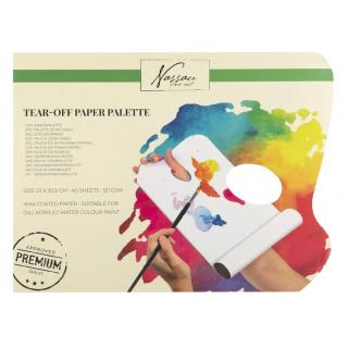 Creative Craft - Nassau Fine Art: Palette Tear-off Paper, 40 sht., 23 x 30,5 cm, 50 gsm