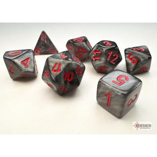 Chessex Mini Polyhedral Velvet Black/Red 7-Die Set