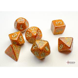 Chessex Mini Polyhedral Glitter Goldl/Silver 7-Die Set