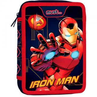 Must Κασετίνα Διπλή Γεμάτη 15χ5χ21 Marvel Iron Man