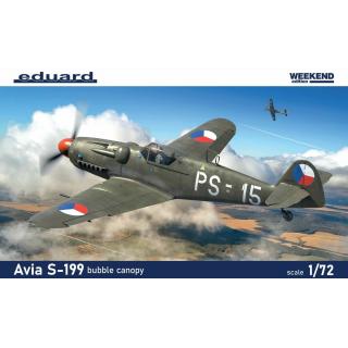 Eduard Plastic Kits: Avia S-199 bubble canopy 1/72 Weekend Edition in 1:72