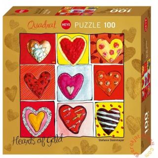 Heye Puzzle 100 pc - 29675 Hearts of Gold Square, Stefanie Steimayer - All the 9