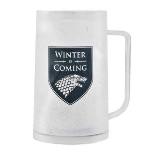 Half Moon Bay: Glass Tankard Freezer Boxed (400ml) - Game Of Thrones (Winter is Coming)