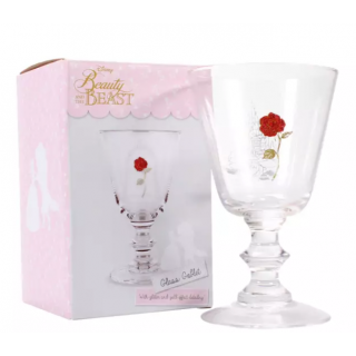 Half Moon Bay: Disney Beauty and the Beast Glass Goblet - Rose