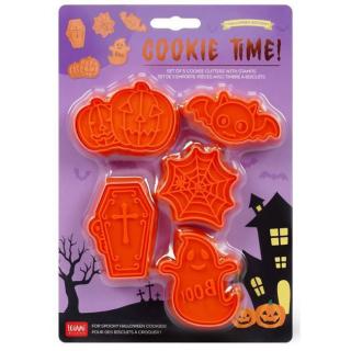 Legami Halloween Cookie Time! Cookie Cutters with Stamps (set of 5)