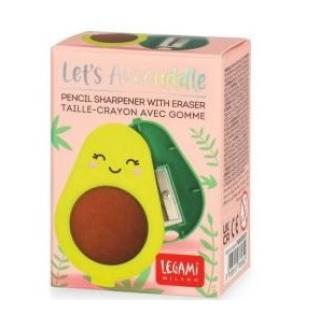 Legami Pencil Sharpener w/Eraser - Let's Avocuddle - Avocado