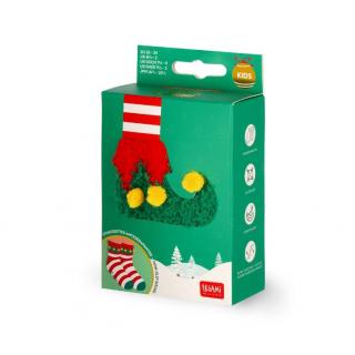 Legami Non-Slip Socks Christmas Edition - It's a Match! - Elf (Adult One Size No 35-42)