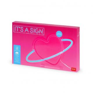 Legami Neon Effect Led Sign - It's a Sign - Heart - Διακοσμητικό Φωτιστικό 27 x17,7 cm