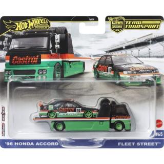 Hot Wheels Premium - Νταλίκα με Αυτοκινητάκι - '96 Honda Accord & Fleet Street #65