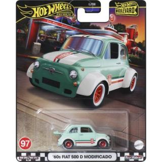 Αυτοκινητάκια Hot Wheels - Premium Boulevard Συλλεκτικά Αγωνιστικά - '60 Fiat 500 D Mondificado #97