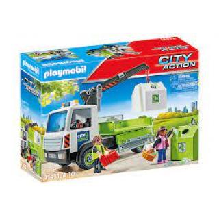 Playmobil City Action - 71431 Όχημα Περισυλλογής Κάδων Ανακύκλωσης Γυαλιού