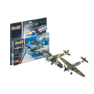 Revell: 1:72 Model Set Combat Set Bf109 G-10 & Spitfire Mk.V