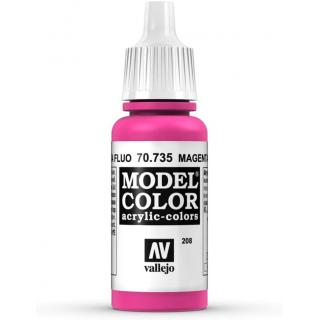 Model Color Acrylic Fluorescent Paint - Vallejo 17ml - Magenta Fluo 70735