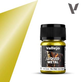 Model Color Metallic Paint In Alcohol Base - Vallejo 35ml - Metallic Old Gold 70