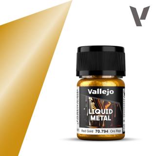 Model Color Metallic Paint In Alcohol Base - Vallejo 35ml - Metallic Red Gold 70