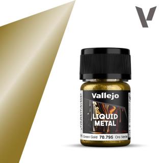 Model Color Metallic Paint In Alcohol Base - Vallejo 35ml - Metallic Green Gold