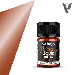 Model Color Metallic Paint In Alcohol Base - Vallejo 35ml - Metallic Copper 7079