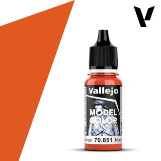 Model Color Acrylic Paint - Vallejo 17ml - Bright Orange 70851