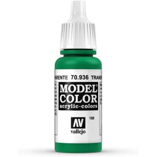 Model Color Acrylic Paint - Vallejo 17ml - Transparent Green 70936