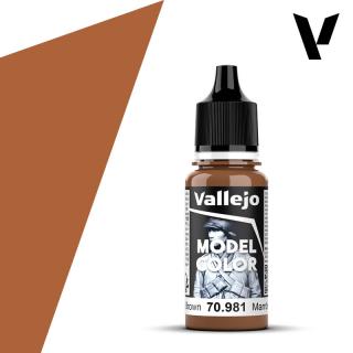 Model Color Acrylic Paint - Vallejo 17ml - Orange Brown 70981 FS30252