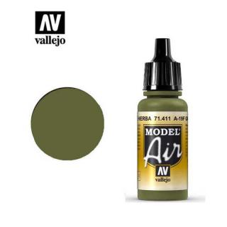 Model Air Acrylic Paint - Vallejo 17ml - A-19F Grass Green 71411