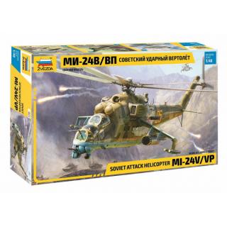 Soviet Attack Helicopter MI-24V/VP, 1/48 Zvezda